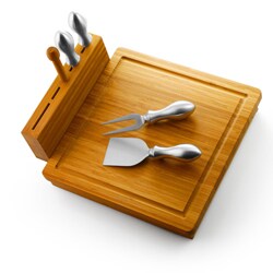 Cheese Tool and Bamboo Cheese Board Set