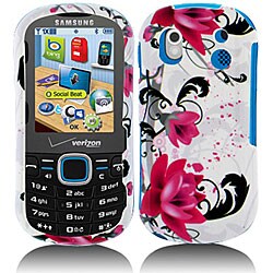 Samsung Intensity II Red Flower Snap-on Protective Case Cover