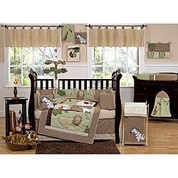 Jungle Adventure Animal Safari 9-piece Crib Bedding Set 