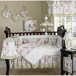 Riley's Roses 9-piece Crib Bedding Set