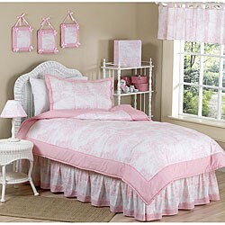 Sweet JoJo Designs Vintage French Toile 4-piece Girl's Twin-size Bedding Set