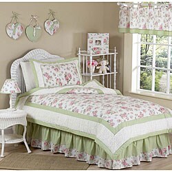 Riley's Roses Floral 4-piece Girl's Twin-size Bedding Set