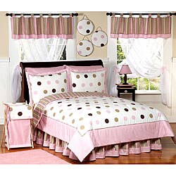 Sweet JoJo Designs Pink/ Brown 4-piece Twin-size Comforter Set