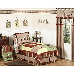 Monkey 4-piece Boy's Twin-size Bedding Set 
