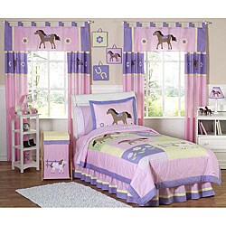 Sweet JoJo Designs Pink/ Purple 4-piece Twin-size Comforter Set