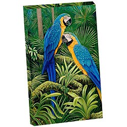 Ed Usher 'Blue & Gold Macaws' Gallery-wrapped Canvas Art