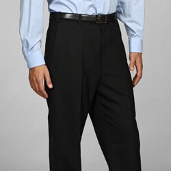 Austin Reed Men's Black Flat-front Reflex Dress Pants