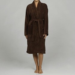 Unisex Turkish Organic Cotton Terry Bathrobe - Chocolate