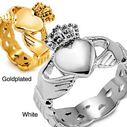 Stainless Steel Men's Celtic Eternity Claddagh Ring