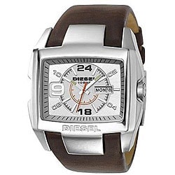 Diesel Men's Stainless Steel and Brown Leather Watch