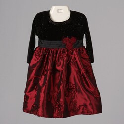 Hype Toddler Girl's Red Floral Taffeta Dress