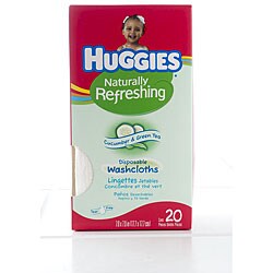 Huggies Disposable Cucumber/ Green Tea Washcloths (Pack of 4)
