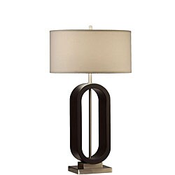 Oskar 1-light Nickel Standing Table Lamp