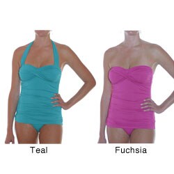 Jantzen Women's Vamp Solid One-Piece Halter Swimsuit