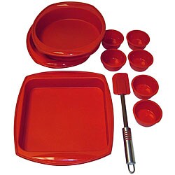 Le Chef Red Silicone 10-piece Bakeware Set