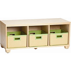 VP Home I-Cubes Lime Basket Storage Bench