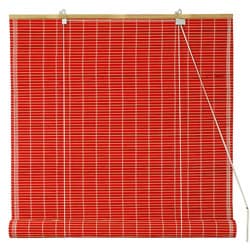 36-inch Red Bamboo Roll Up Blinds (China)-Image