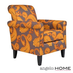angelo:HOME Harlow Desert Sunset Brown Paisley Accent Arm Chair