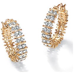Isabella Collection 18k Gold over Sterling Silver Diamond Earrings