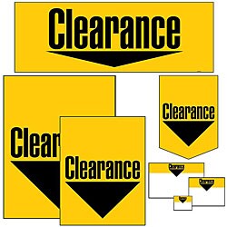 'Clearance' Advertising Sign Kit