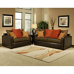 Roxanne Microsuede 2-piece Sofa Set 