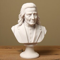 White Bonded Marble Franz Von Liszt Bust