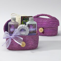 Lavender Fields Woven Gift Tote