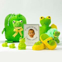 Just Froggy Baby Bath Time Gift Set