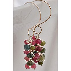 Sterling Silver Tourmaline Cascade Earrings