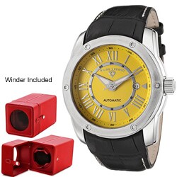 Swiss Legend Men's Traveler Black Leather Automatic Watch