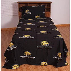 University of Southern Mississippi Golden Eagles Black Sheet Set