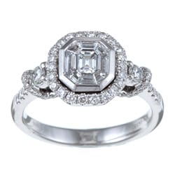 14k White Gold 1ct TDW Mosaic Diamond Ring (H-I, SI1)