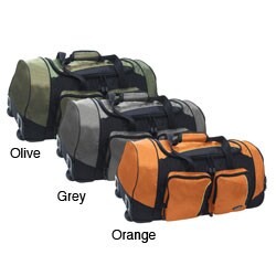 Olympia 30-inch Jacquard Fabric Rolling Duffel Bag