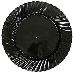 WNA Comet EarthSense 7.5-in Black Plastic Plates (Case of 180)