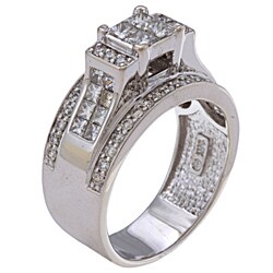 14k White Gold 1 1/2ct TDW Certified Diamond Engagement Ring (H-I, I1)