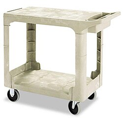 Rubbermaid Commercial Flat Shelf 2-Shelf Utility Cart