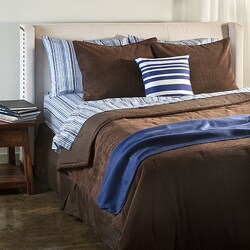 Brown Dot Cord Bed in Bag with Sheet Set