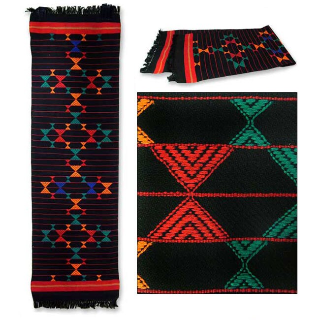 'Colorful Constellations' Cotton Table Runner (India)