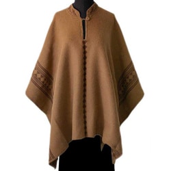 'Andean Earth' Alpaca Wool Reversible Poncho (Peru)