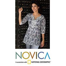 Women's Cotton 'Summer Song' Blouse (India)