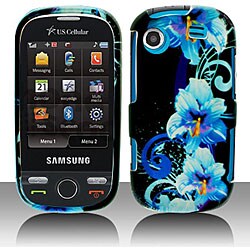 Blue Flower Samsung Messager Touch Protector Case