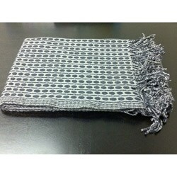 Wool Grey and Black Polka Dots Throw (India)