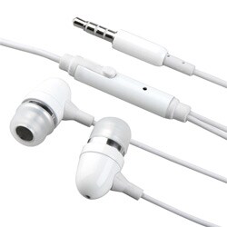White 3.5 mm Stereo Headset for Samsung T959 Vibrant Flex Galaxy