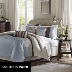 Madison Park Salem Blue 6-piece King-size Duvet Cover Set