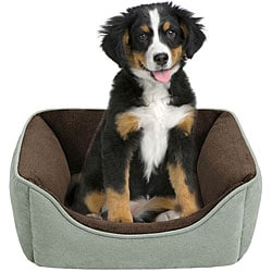 Soft Touch Reversible Rectangular Indoor Brown Pet Bed