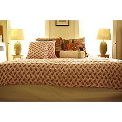 Organic Cotton Virginie Rose King-size Quilt (India)
