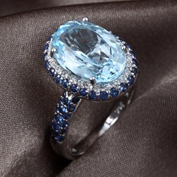 Encore by Le Vian 14k Gold Sapphire and 1/4ct TDW Diamond Ring (H-I, SI1-SI2)
