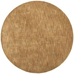Hand-tufted Brown Abstract Wool Rug (8' Round)