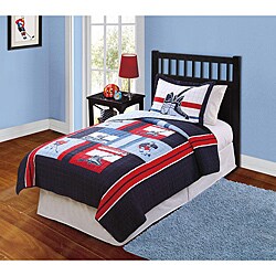 Hockey Game Twin-size Quilt Mini Set
