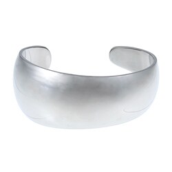 Gerald David Bauman Stainless Steel Polished Cuff Bracelet